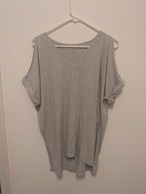 All Saints open shoulder t shirt